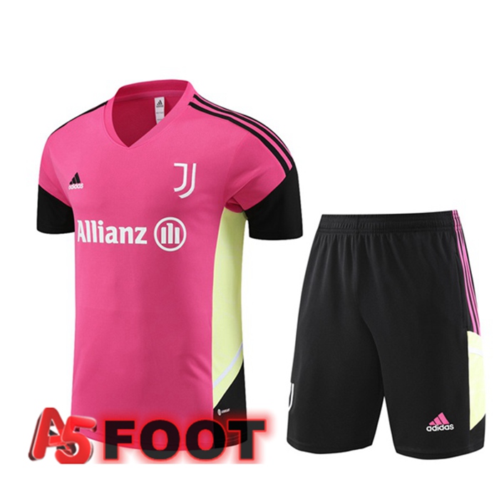 Training T-Shirts Juventus + Shorts Rouge 2023/2024