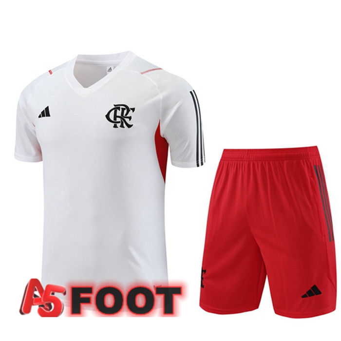 Training T-Shirts Flamengo + Shorts Blanc 2023/2024