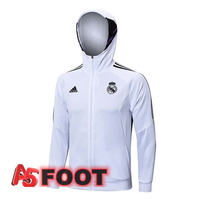 Veste A Capuche Real Madrid Blanc 2023/2024