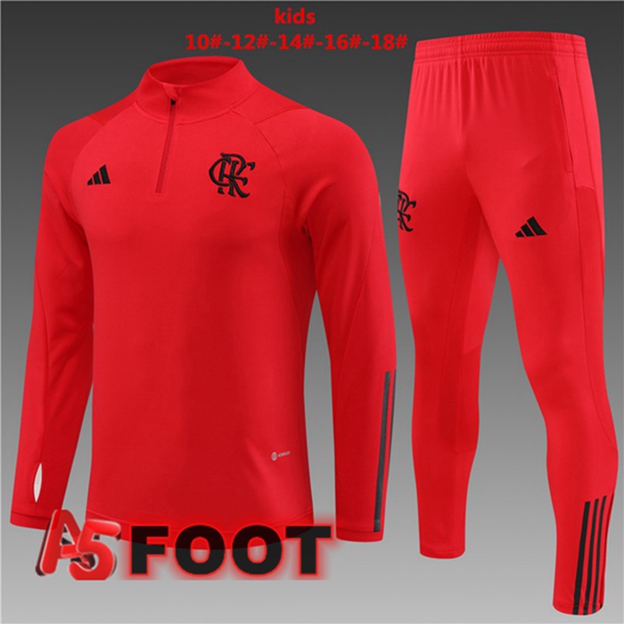 Ensemble Survetement de Foot Flamengo Enfant Rouge 2023/2024
