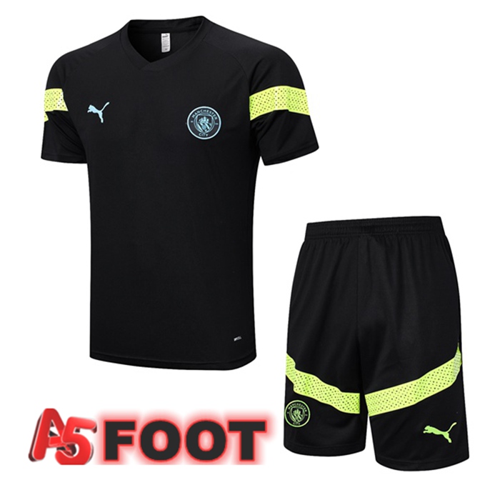 Training T-Shirts Manchester City + Shorts Noir 2023/2024