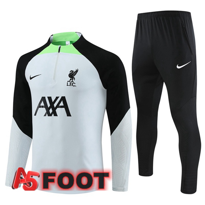 Ensemble Survetement de Foot FC Liverpool Gris 2023/2024