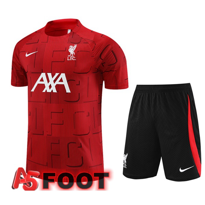Training T-Shirts FC Liverpool + Shorts Rouge 2023/2024