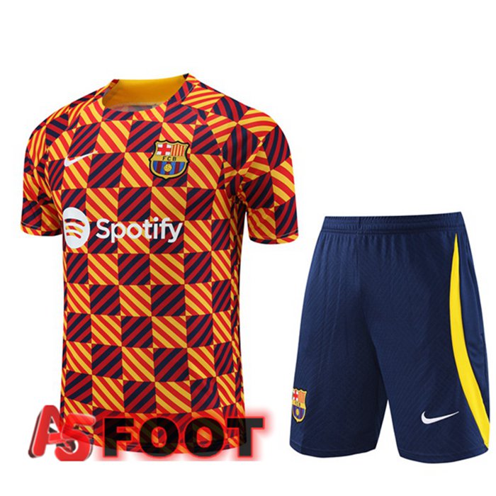 Training T-Shirts FC Barcelone + Shorts Jaune 2023/2024