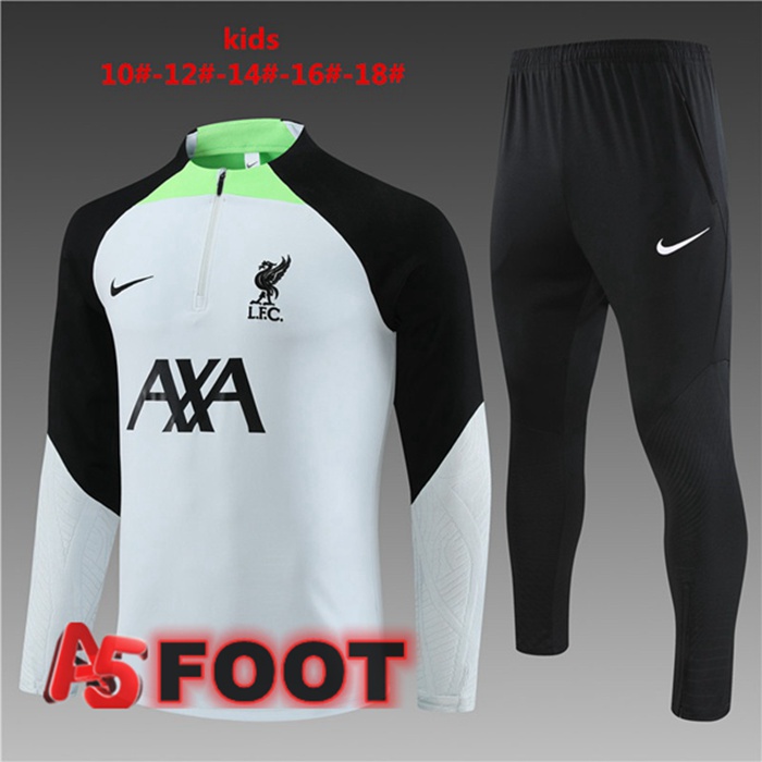Ensemble Survetement de Foot FC Liverpool Enfant Gris 2023/2024