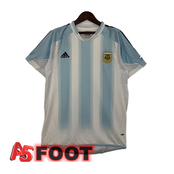 Maillot De Foot Argentine Retro Domicile Bleu Blanc 2004-2005