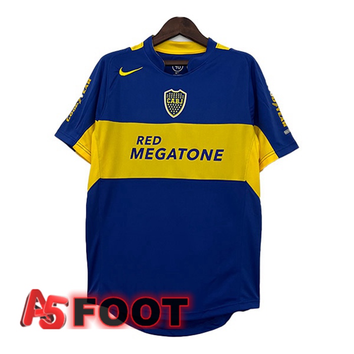 Maillot De Foot Boca Juniors Retro Domicile Bleu Jaune 2004-2005
