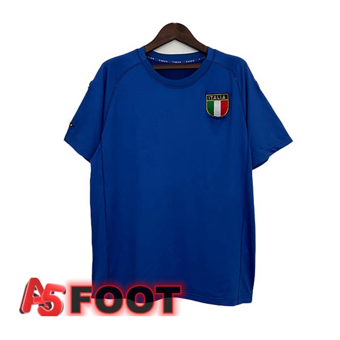 Maillot De Foot Italie Retro Domicile Bleu 2000