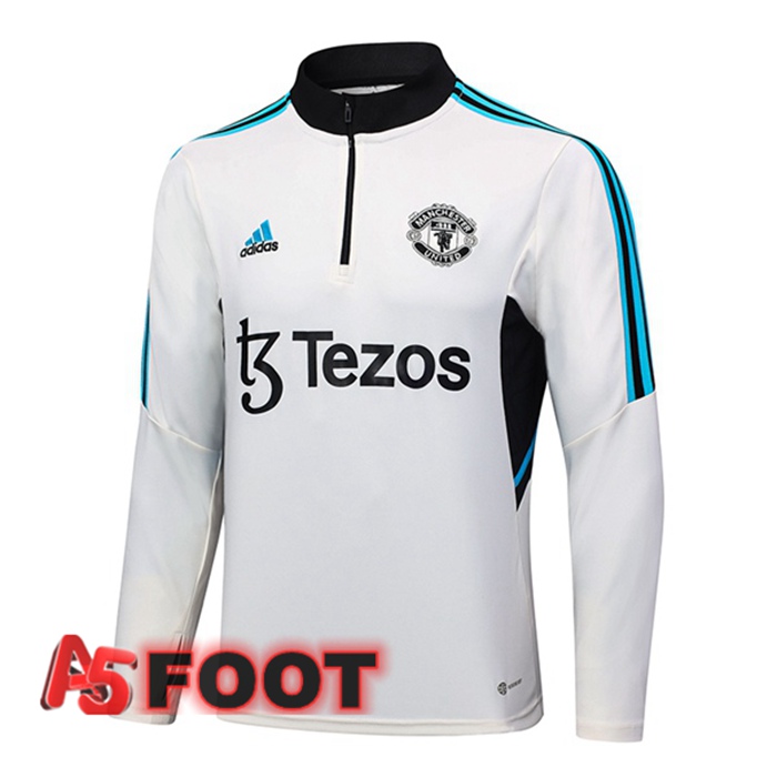 Training Sweatshirt Manchester United Blanc 2023/2024