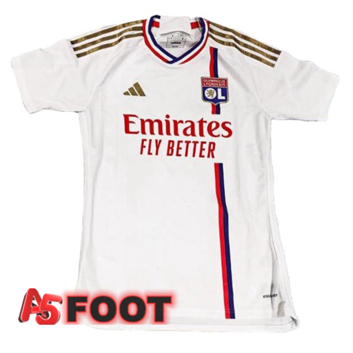 Maillot De Foot Lyon OL Domicile Blanc Version Fuite 2023/2024
