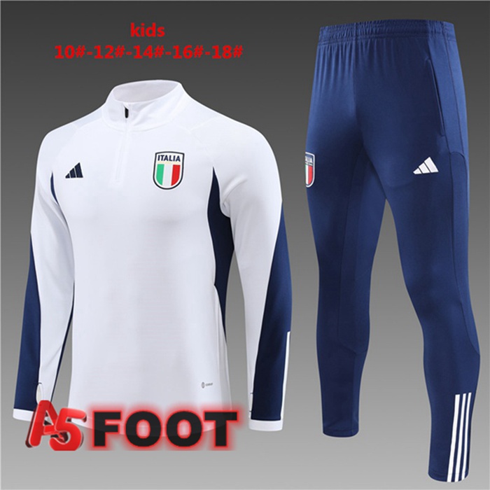 Ensemble Survetement De Foot Italie Enfant Blanc 2023/2024