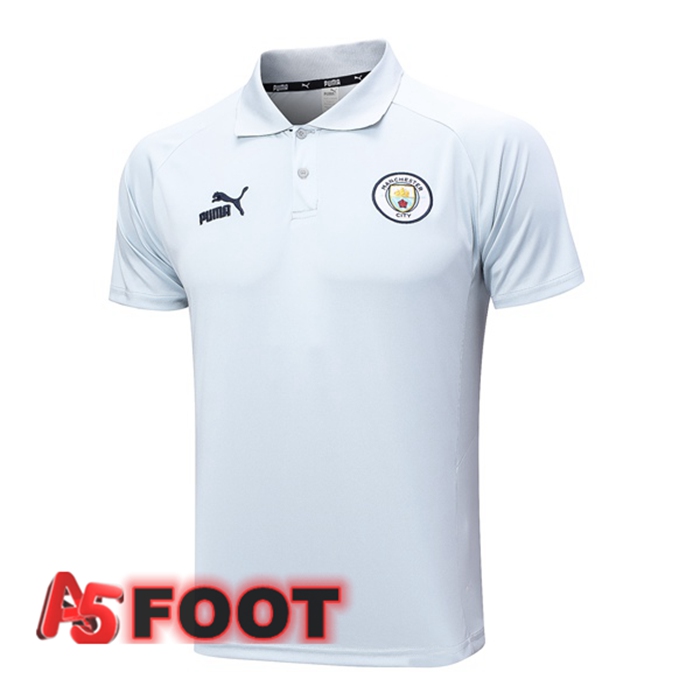 Polo Foot Manchester City Blanc 2023/2024