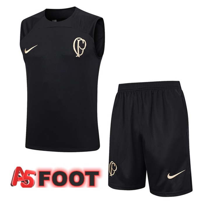 Gilet De Foot Corinthians + Shorts Noir 2023/2024