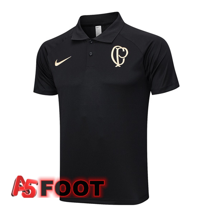 Polo Foot Corinthians Noir 2023/2024