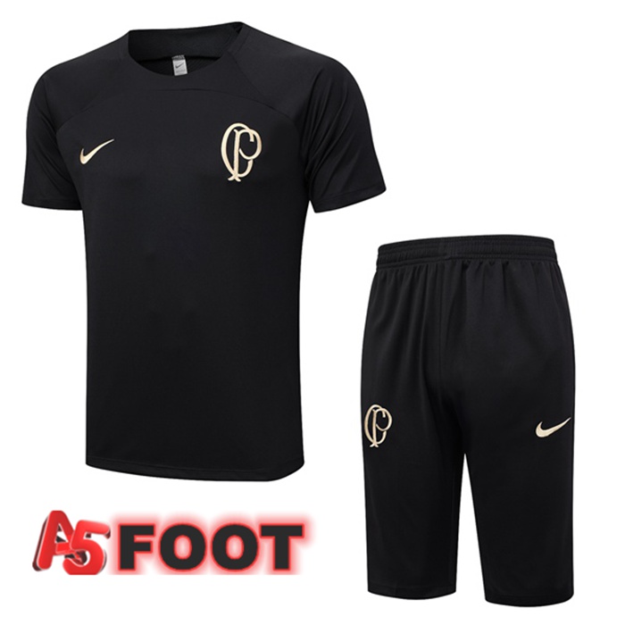 Ensemble Training T-Shirts Corinthians + Shorts Noir 2023/2024