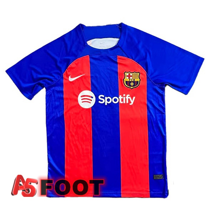 Maillot De Foot FC Barcelone Domicile Rouge Bleu Version Fuite 2023/2024