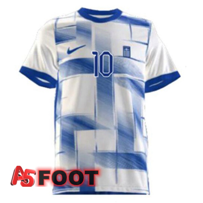 Maillot Foot Equipe De Grèce Domicile Bleu Blanc 2023/2024