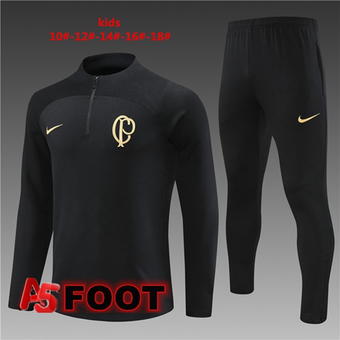 Ensemble Survetement De Foot Corinthians Enfant Noir 2023/2024