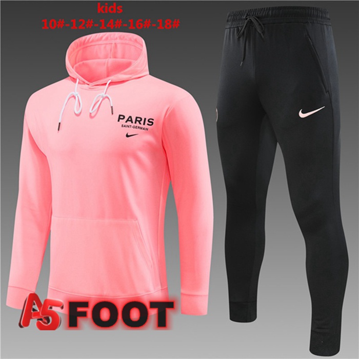 Ensemble Survetement Veste A Capuche Paris PSG Enfant Rose 2023/2024