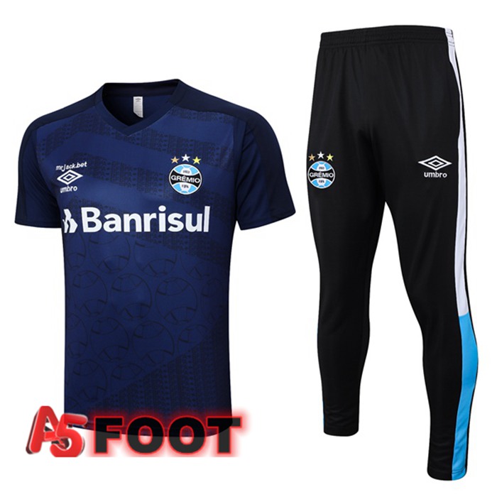 Ensemble Training T-Shirts Gremio + Pantalon Bleu Royal 2023/2024