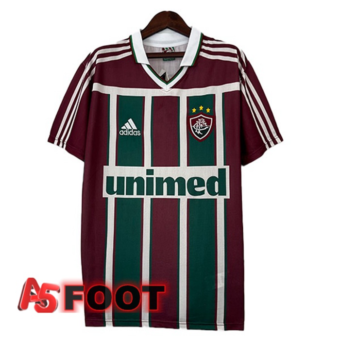 Maillot De Foot Fluminense Retro Domicile Rouge Vert 2003