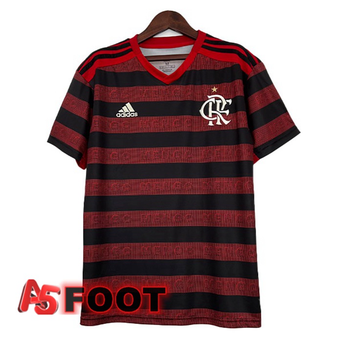 Maillot De Foot Flamengo Retro Domicile Rouge Noir 2019-2020