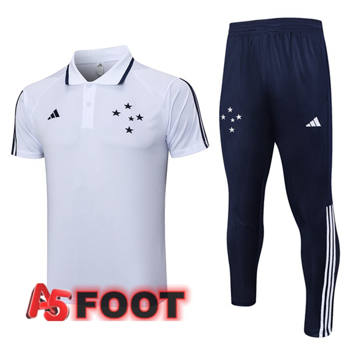 Ensemble Polo Cruzeiro EC + Pantalon Blanc 2023/2024