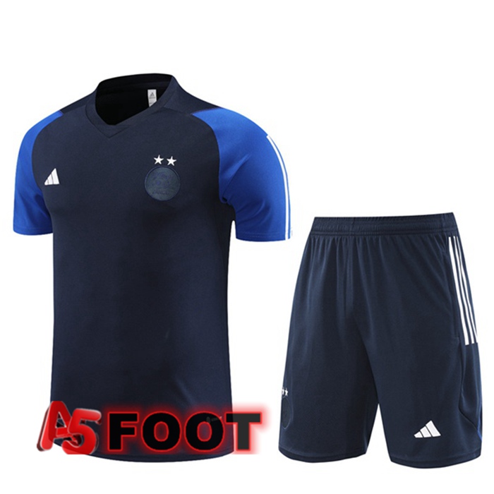 Ensemble Training T-Shirts Algerie + Shorts Bleu Royal 2023/2024