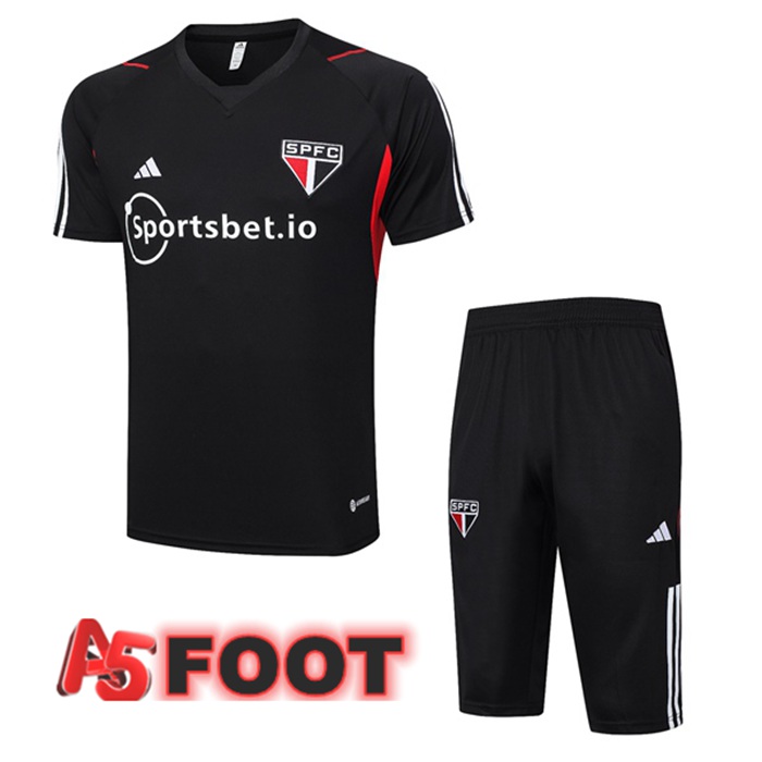 Ensemble Training T-Shirts Sao Paulo FC + Shorts Noir 2023/2024