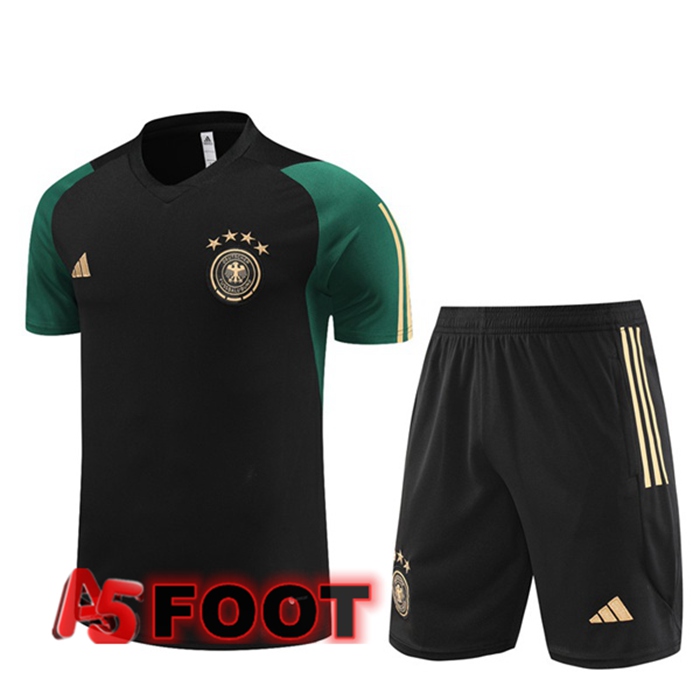 Ensemble Training T-Shirts Allemagne + Shorts Noir 2023/2024