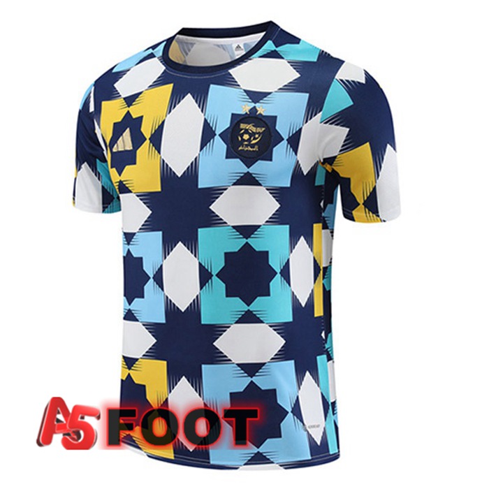 Training T-Shirts Algerie Blanc Bleu 2023/2024