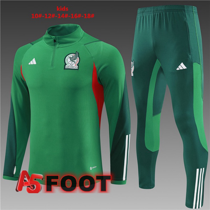 Ensemble Survetement de Foot Mexique Enfant Vert 2023/2024