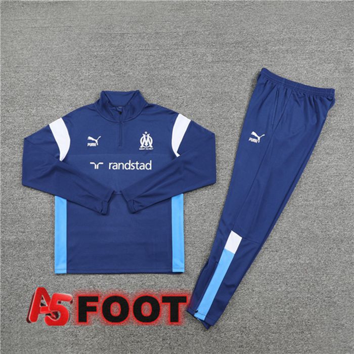Ensemble Survetement de Foot Marseille OM Bleu Royal 2023/2024