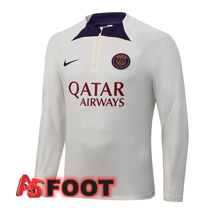 Training Sweatshirt Paris PSG Blanc 2023/2024