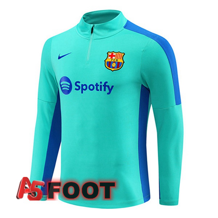 Training Sweatshirt FC Barcelone Cyan 2023/2024