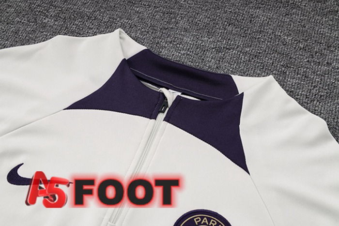 Ensemble Survetement de Foot Paris PSG Blanc 2023/2024