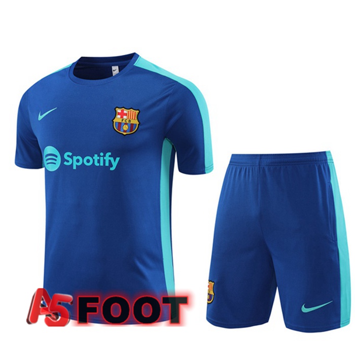 Ensemble Training T-Shirts FC Barcelone + Shorts Bleu 2023/2024