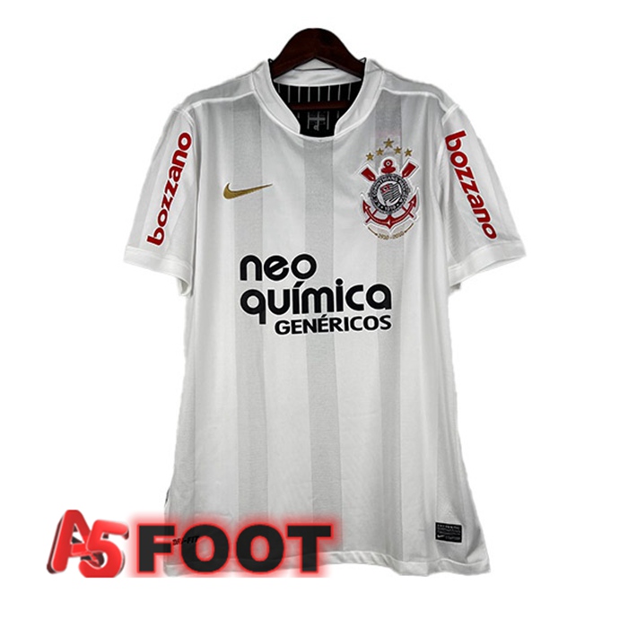 Maillot de Foot Corinthians Retro Domicile Blanc 2010