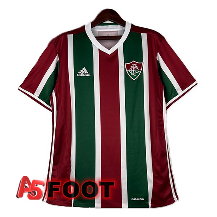 Maillot de Foot Fluminense Retro Domicile Rouge Vert 2016-2017