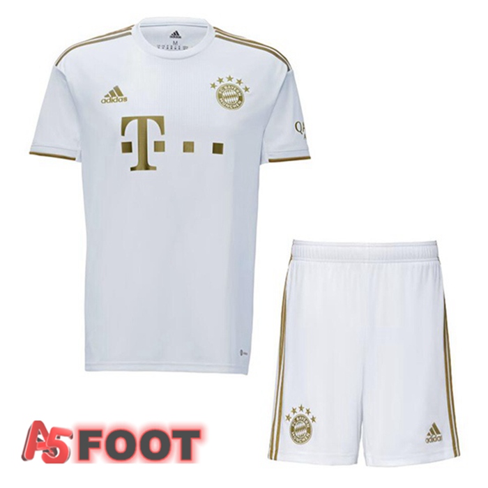 Maillot De Foot Bayern Munich Enfant Exterieur Blanc 22/23