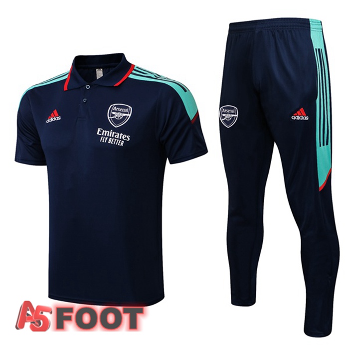 Ensemble Polo Arsenal + Pantalon Bleu Royal 2021/2022