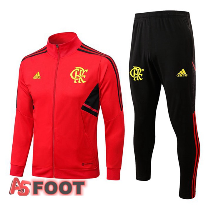 Ensemble Veste Survetement de Foot Flamengo Rouge 22/23