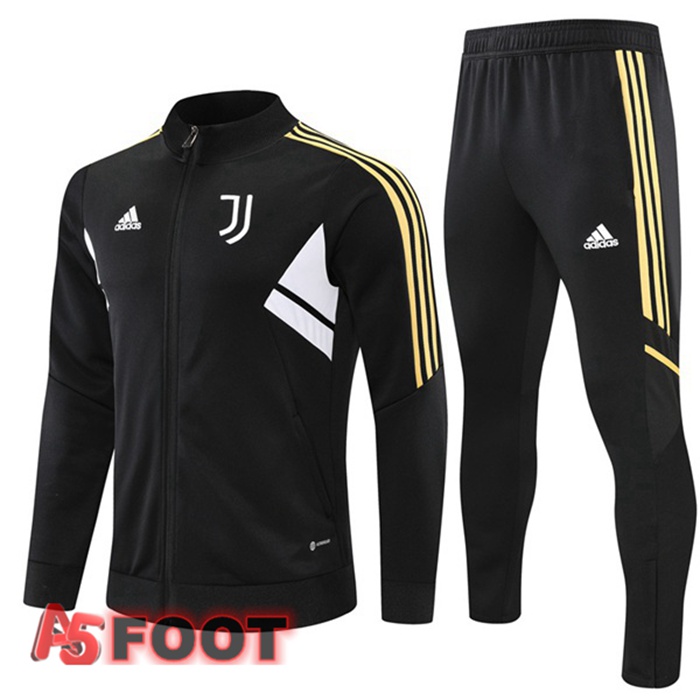 Ensemble Veste Survetement de Foot Juventus Noir 22/23