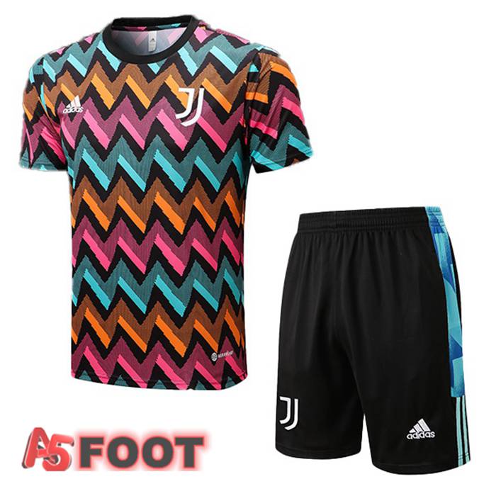 Training T-Shirts Juventus + Shorts Bleu 22/23