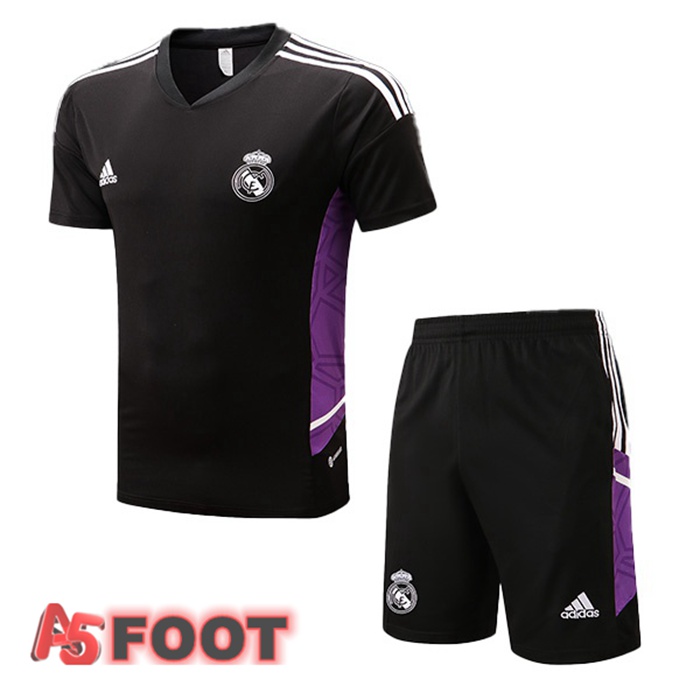 Training T-Shirts Real Madrid + Shorts Noir 22/23