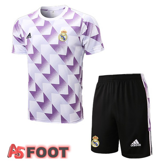 Training T-Shirts Real Madrid + Shorts Pourpre 22/23