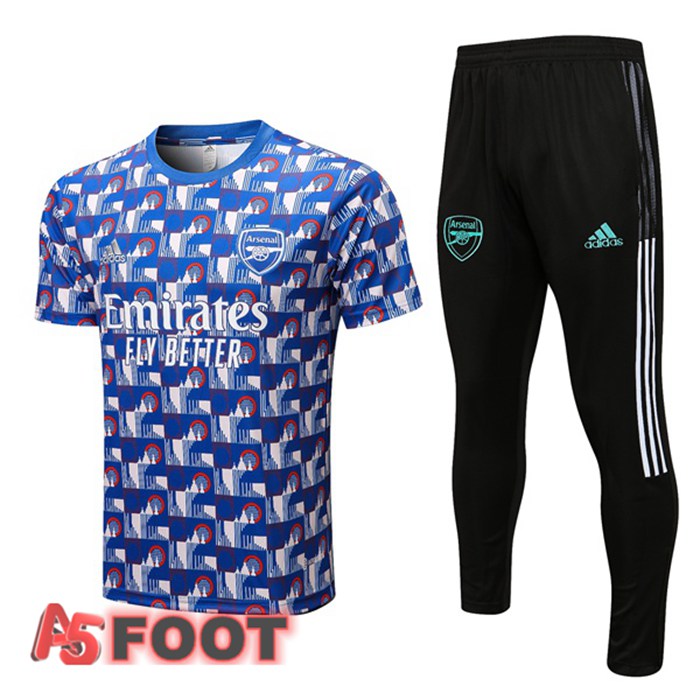 Ensemble Training T-Shirts Arsenal + Pantalon Bleu 2022/2023