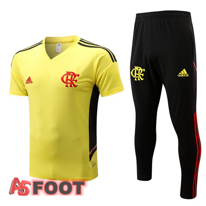 Ensemble Training T-Shirts Flamengo + Pantalon Jaune 2022/2023