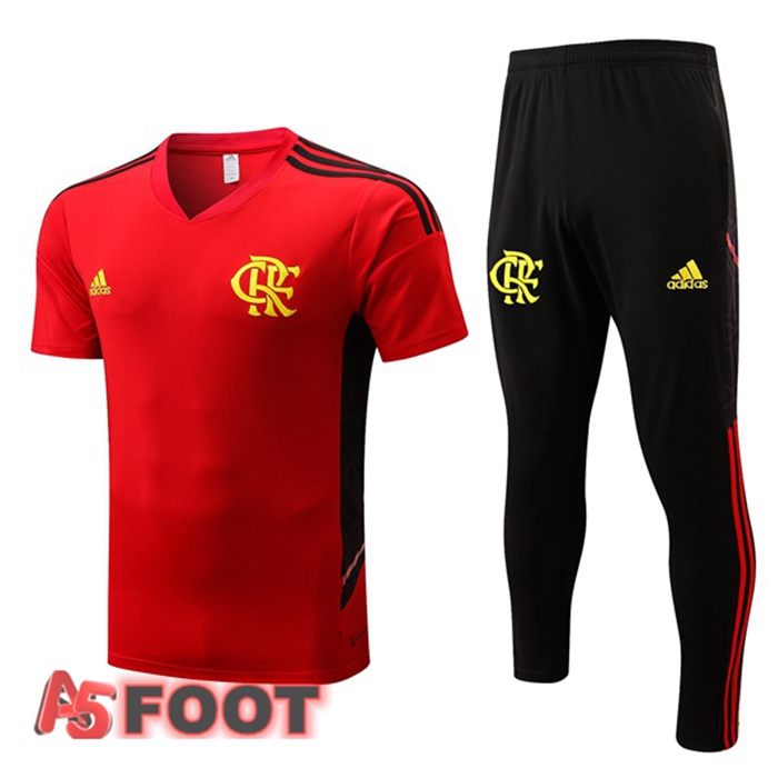 Ensemble Training T-Shirts Flamengo + Pantalon Rouge 2022/2023