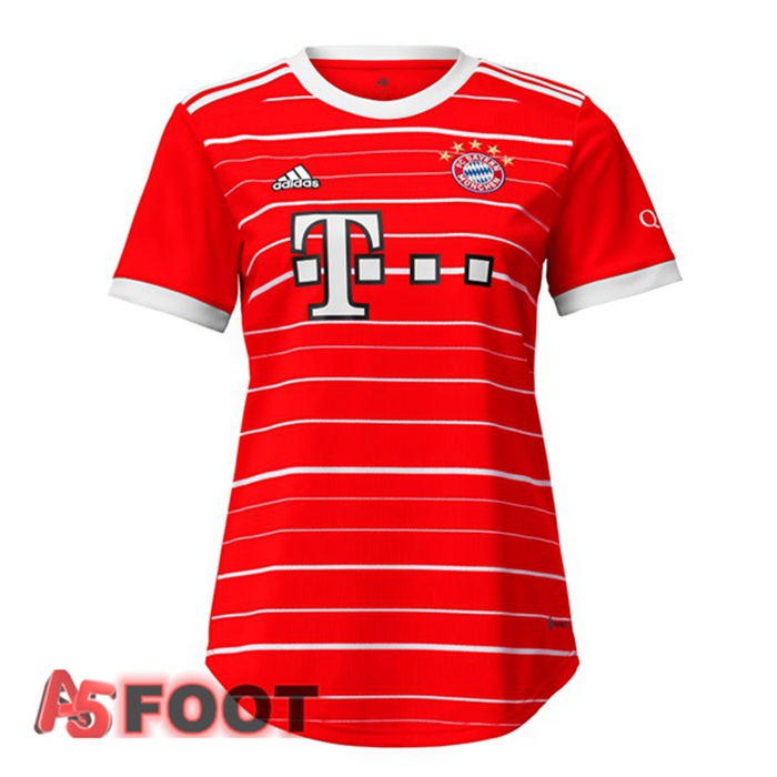 Maillot de Foot Bayern Munich Femme Domicile Rouge 2022/2023